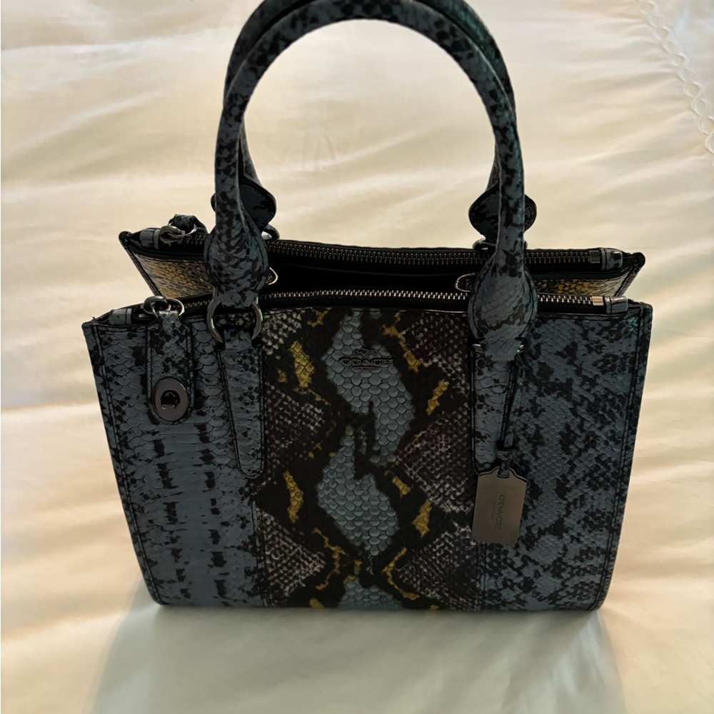 Authentic COACH Crosby Pieced  Exotic Leather Bag.